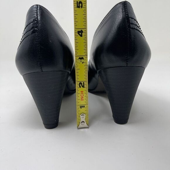 Un Tour En Ville Women's Slip On Pointed Heeled Shoes Black Leather EU 36 - Picture 7 of 9